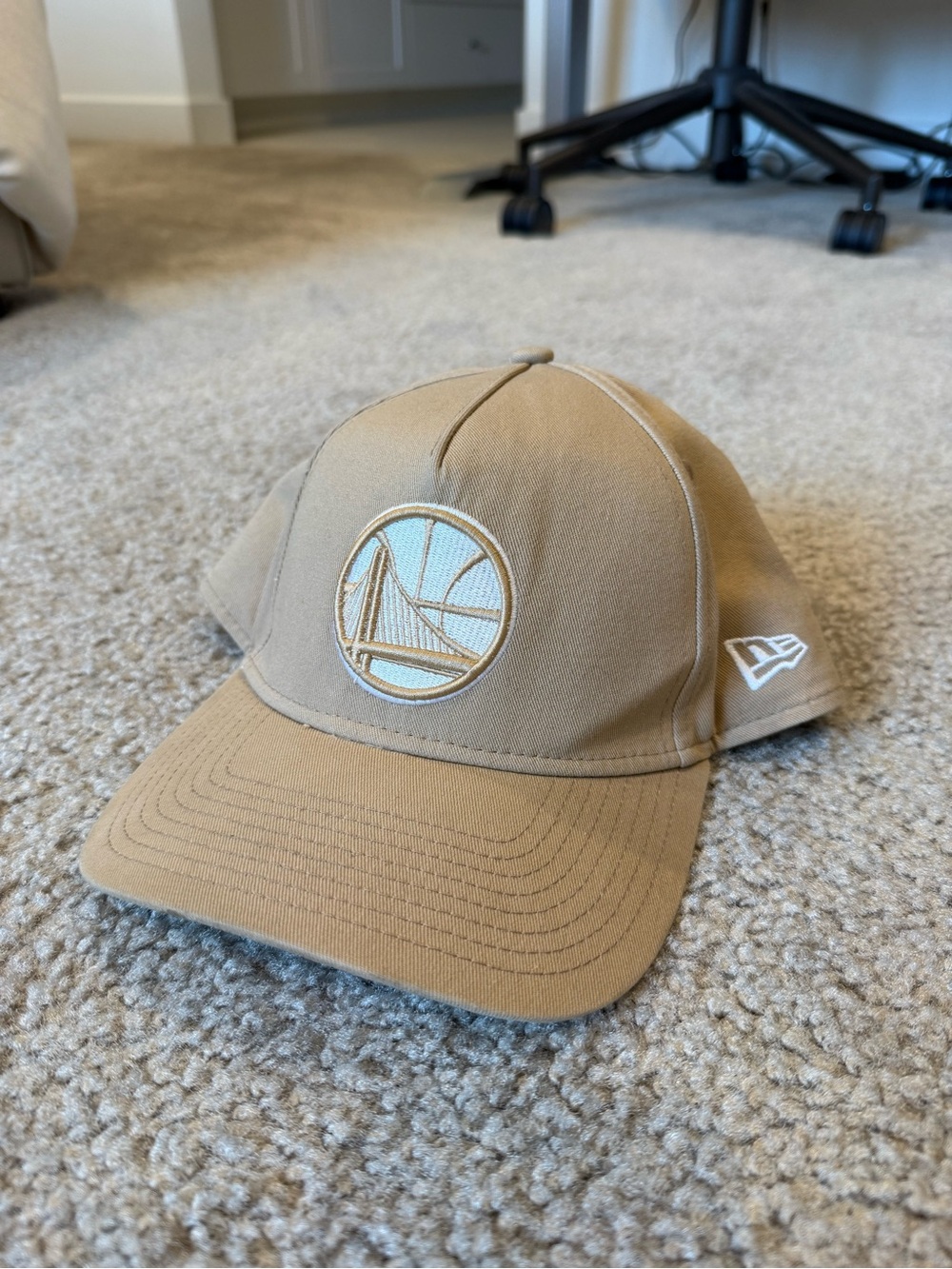 New Era Tan Golden State Warriors Logo Snapback